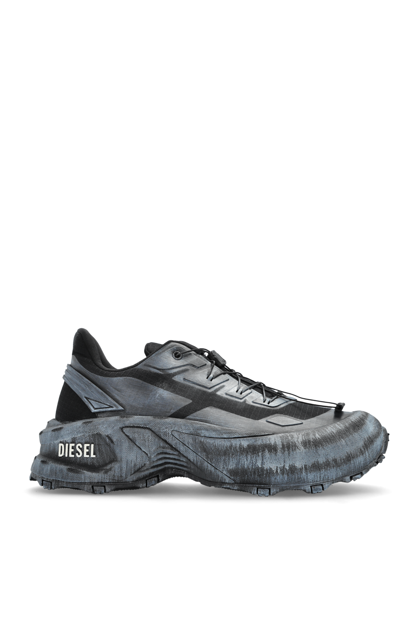 【DIESEL】d-cage runner Men's D-Cage Runner-Sneakers in TPU-trimmed ripstop | Black
